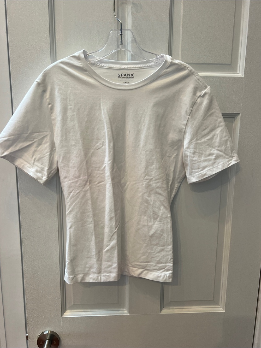 NWOT - SPANX White Short Sleeve Crewneck Tee for Men